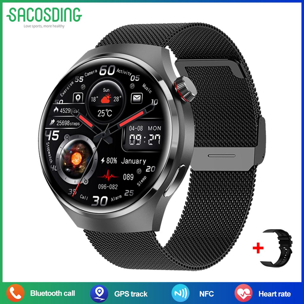 2025 New GPS Smart Watch Men GT4 Pro 360*360 HD Screen Heart Rate IP68 Waterproof Blood Pressure Smartwatch BT Call NFC Watch 4 Pro