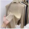 Fashion Semi-turtleneck Long Sleeved Women's Knitted Sweater Early Autumn New Slim Fit Pullover Tops Casual Simple Elegant Thin Inner Bottoming Shirt