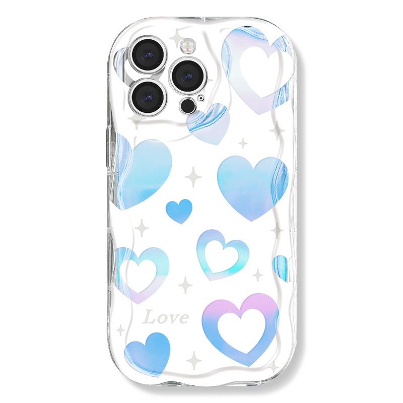 Силиконовый чехол Zhitai Cream Pattern для iPhone 13/14/15/16 Pro с цепочкой для мобильных устройств и антибликовой пленкой