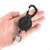 Retractable Keychain with 23.62 Inch Steel Cord, Multifunctional Reel Holder, Clip for
