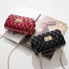 Women Bag Small Fragrant Wind Korean Version of The Diamond Lattice Chain Bag Single Shoulder Bag Mini Cross Small Square Bag