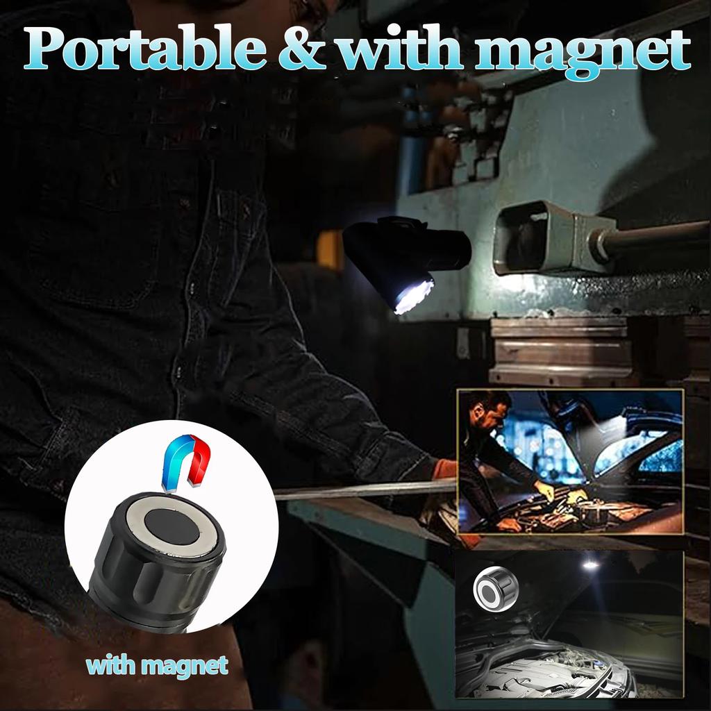 Самый мощный светодиодный фонарик Фонарики с вращающейся на 90 градусов головкой USB-перезаряжаемый Рабочий свет Походные фонари Портативный фонарь