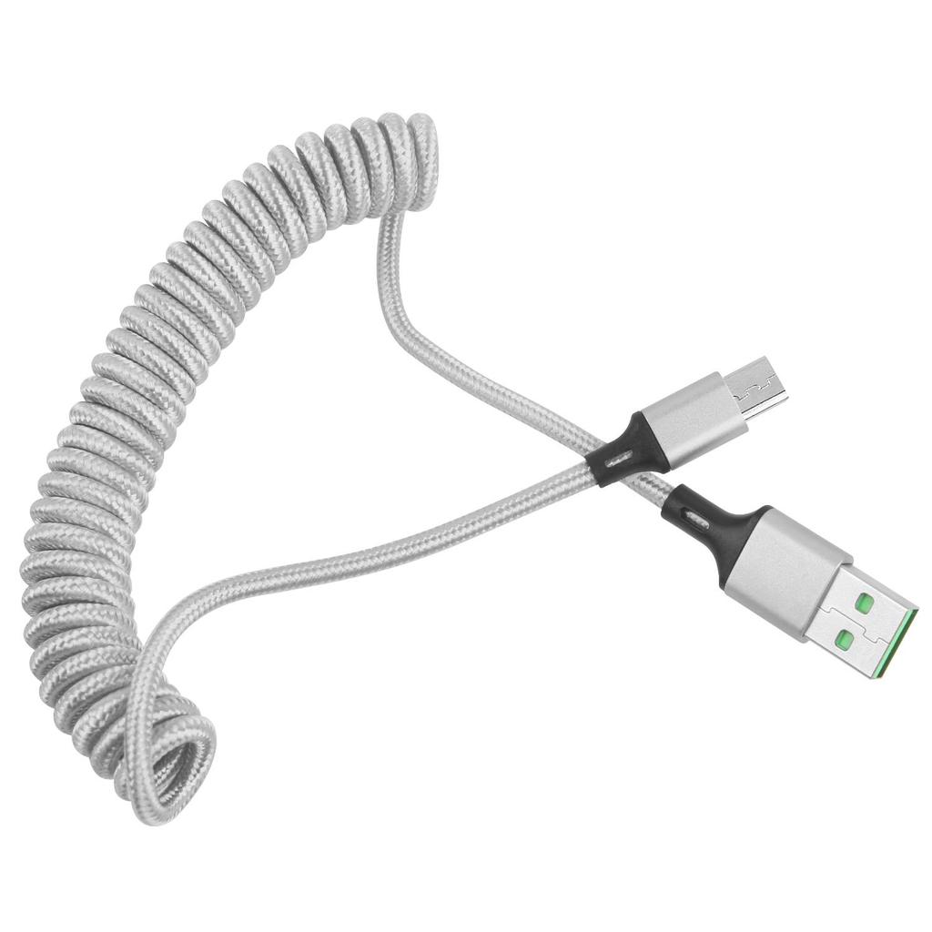 Кабель USB C 5A, пружинные кабели для быстрой зарядки для iPhone, кабель Lightning Type C, микрошнур для передачи данных для Huawei Xiaomi, 1,5 м