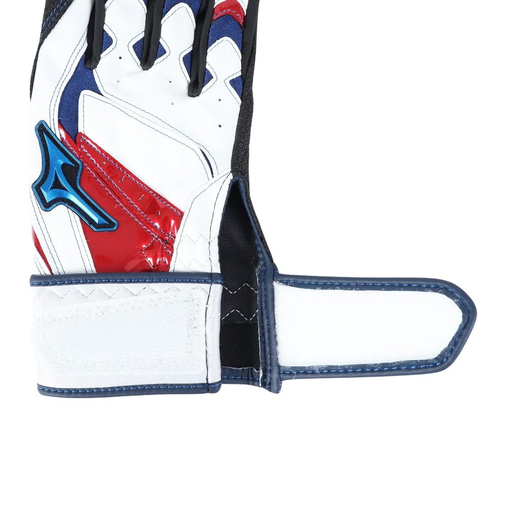 Mizuno Junior Batting WILLDRIVE BLUE 1EJEY52801 x (MIZUNO) Glove, (White Red/JL/Jr)