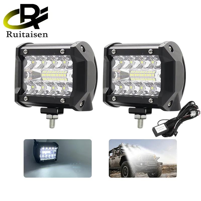 Driving Light 60W 4" LED Combo Work Light Bar Spotlight Off-road Driving Fog Lamp for Truck Boat