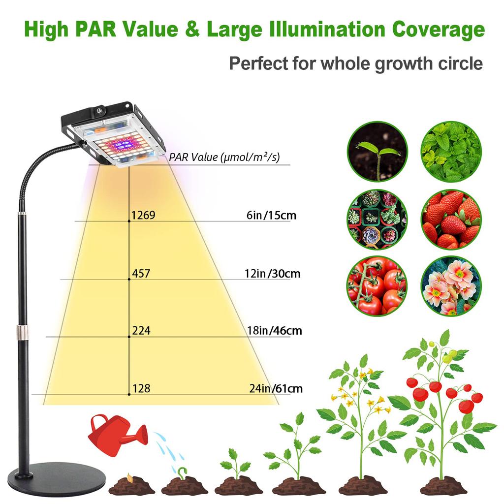 Светодиодная лампа полного спектра для выращивания растений, настольная, диммируемая, с таймером автоматического включения/выключения, на гибкой ножке, настольная, лампа для выращивания комнатных растений для комнатных растений