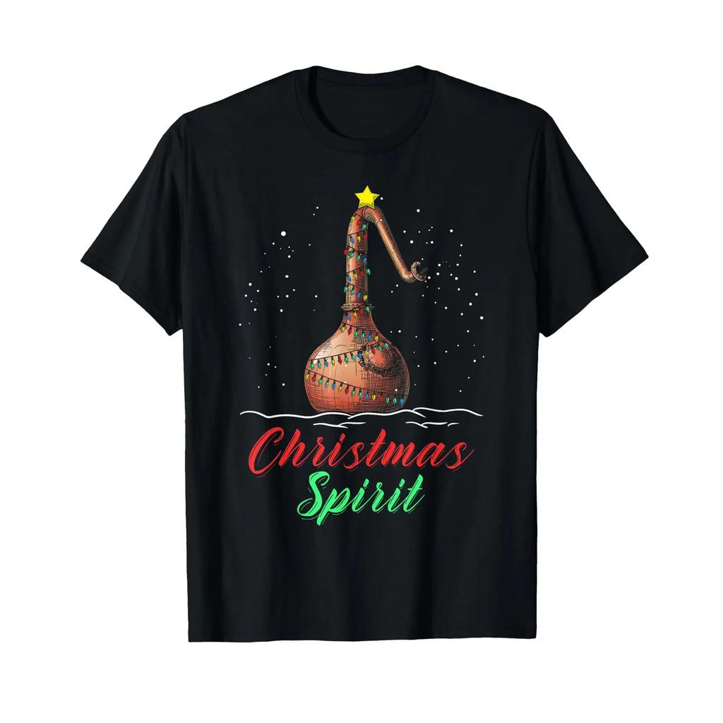 Whiskey Spirit Christmas Still Tree For Connoisseurs T Shirt Vintage Versatile Soft Comfortable Unisex Graphic Stretched