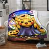 1pc Halloween Pikachu Blanket Lightweight Flannel Blanket Throw Blanket For Sofa, Bed, Travel, Camping, Livingroom, Office, Couch