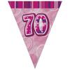 Pink 70 Glitz Pennant Bunting