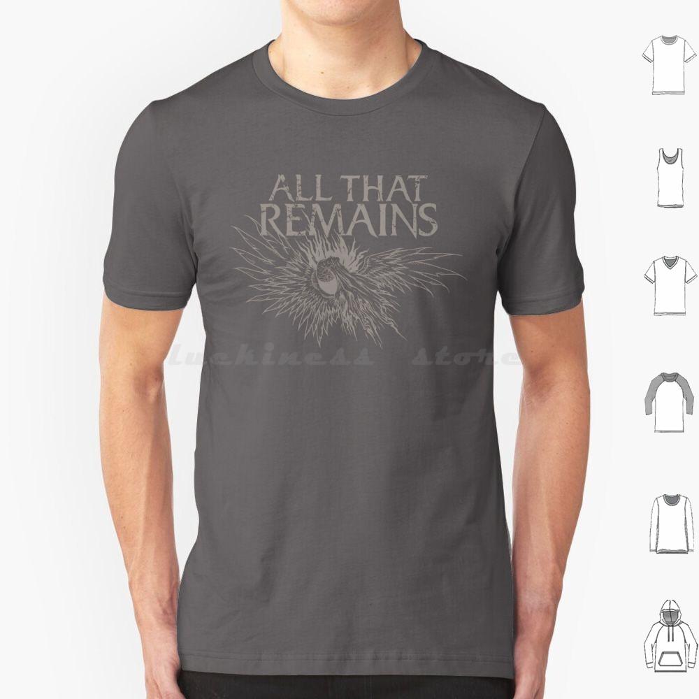 All That Remains Футболка на осень 6XL Хлопок Прохладная футболка All That Remains Линия Метал Мелодичный Металкор Осень Падший Ангел Все Остается