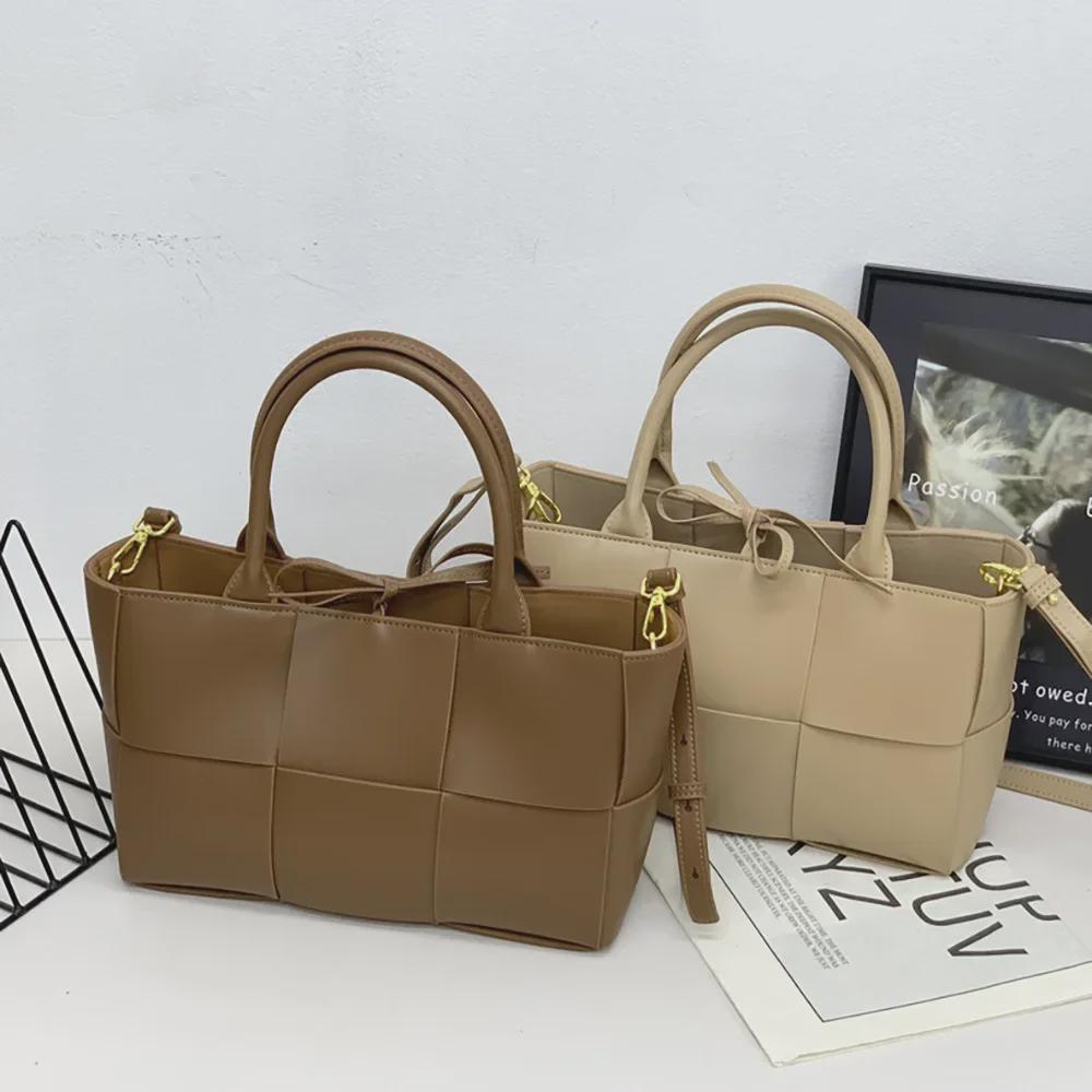 Сумка-тоут из натуральной кожи - высококачественная модная сумка через плечо для женщин