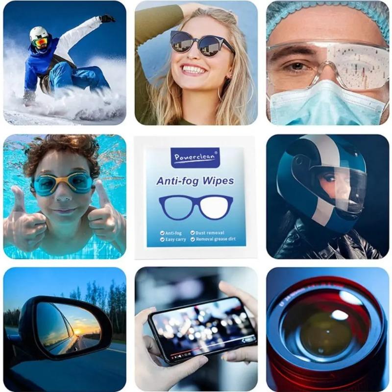Салфетки для чистки очков, 100 шт. в упаковке. Одноразовые салфетки для очистки линз от запотевания и пыли для очков и экранов телефонов.