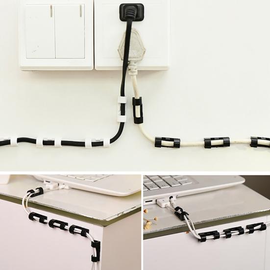 20 шт., зажимы для хранения проводов, пряжка-органайзер, фиксирующая зажим для кабеля линии передачи данных, фиксатор