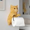 Держатель для туалетной бумаги в виде кошки 3d Держатель для салфеток в виде кошки Реалистичный 3d настенный держатель для туалетной бумаги в виде кошки для ванной комнаты кухни Уникальный