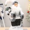 Santa Clause Ornament 12Inch High Santa Figure Christmas Decoration For Mantles Shelf Desktop Display Indoor and Outdoor