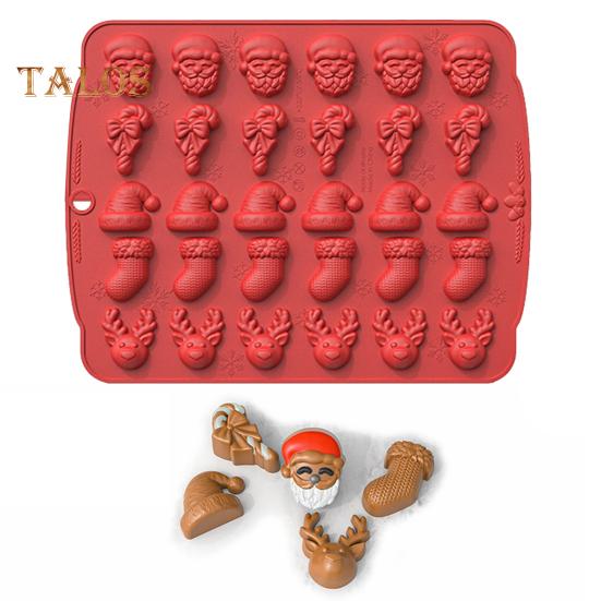 Силиконовая форма, пищевая антипригарная форма для рождественских элементов, легко снимается, многоразовая формочка для печенья, пригодная для использования в духовке