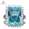 Blue Square Shaped Gorgeous Elegant Ring For Women Charm Wedding Engagement Temperament Classic Ring Female Gifts