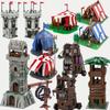 MOC Кубики Военный DIY Творческий Магический Средневековый Замок Сцена Осадные Машины Городская Стена Башня Ворота Строительные Блоки Сборный Набор Игрушка
