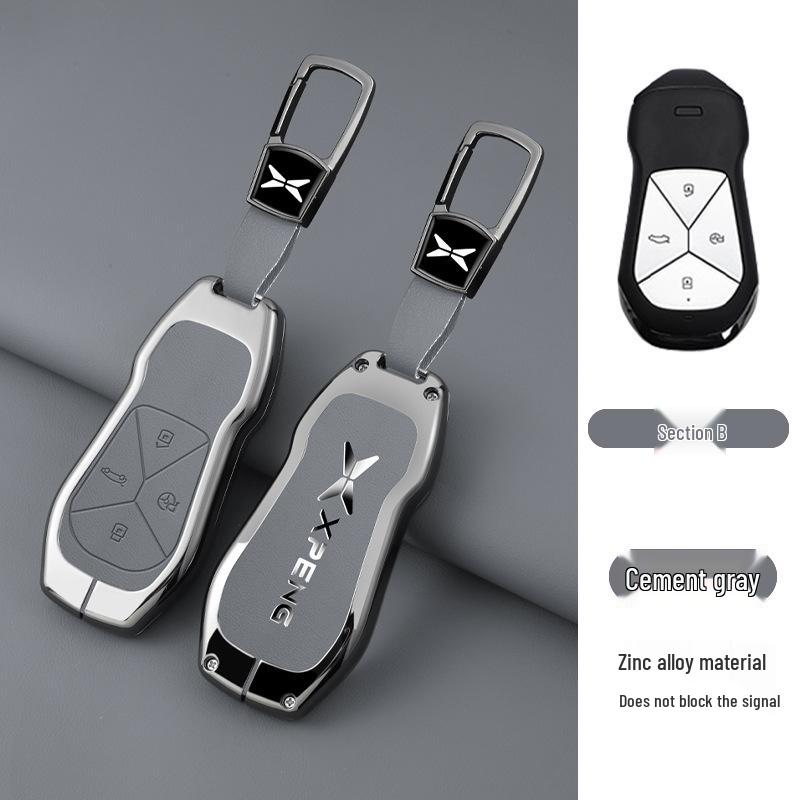 XPeng P7/P5/G3/G3i/G9 Key Case with Buckle & Rope - 2022 Model Car Key Shell Modification