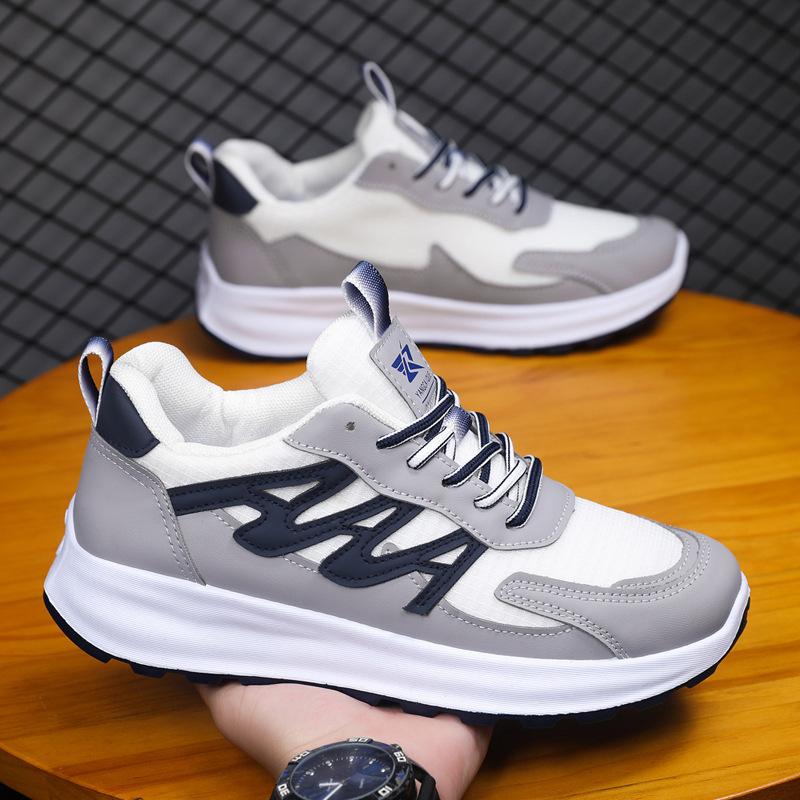 Мужская обувь сетчатая дышащая обувь для папы трендовая универсальная на платформе спортивная повседневная обувь