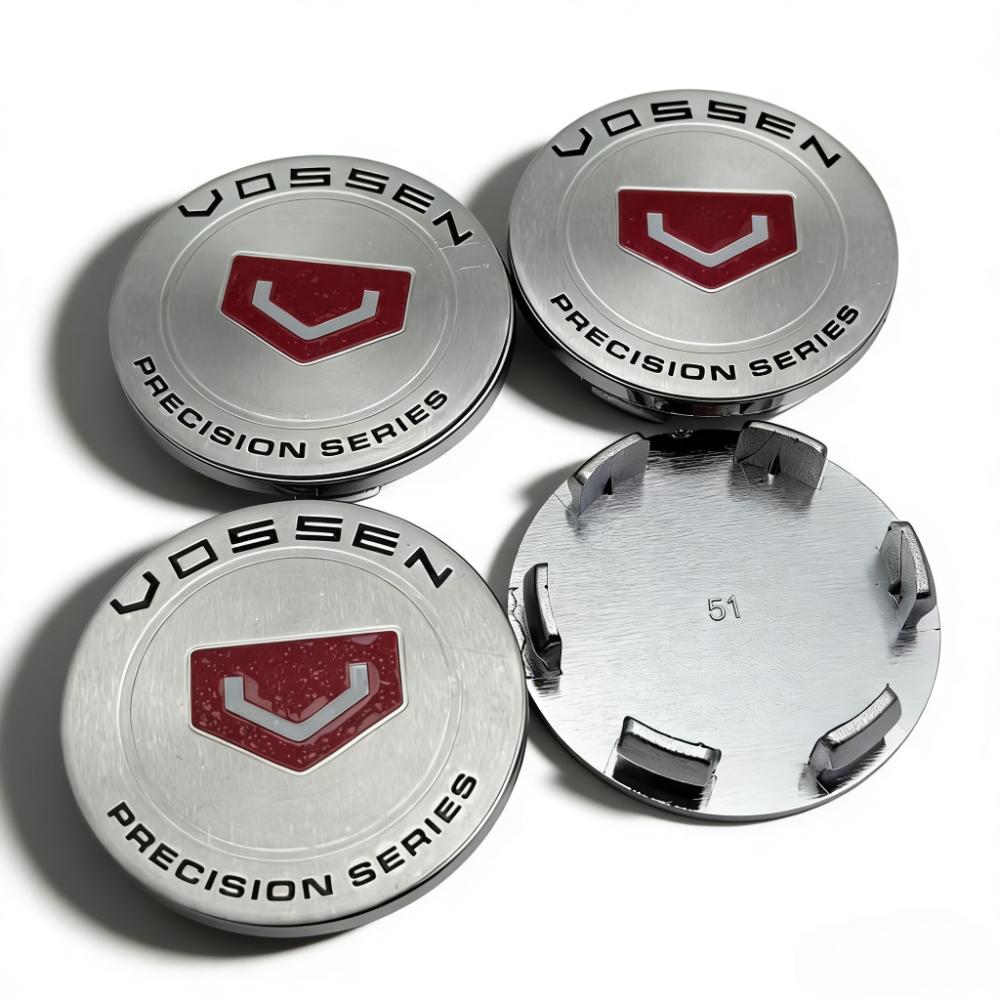 4pcs VOSSEN Logo Emblem Car Wheel Center Caps O.D 51MM Clips 46MM Wheels Hub Cap Rim Hubcaps Dust Cover Replace Car Accessories