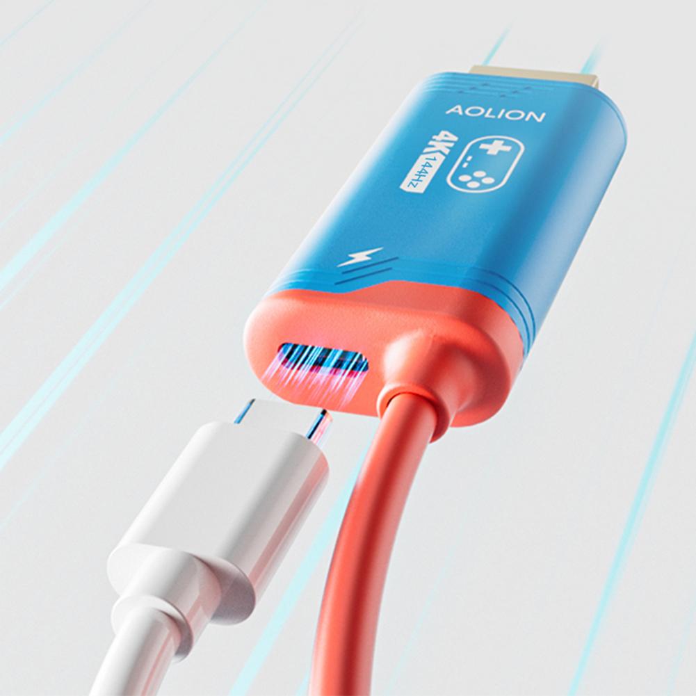 Адаптер 2M 4K 60/144 Гц Type C на HDMI-совместимый, портативный ТВ-коннектор, док-станция, док-станция для ТВ для игровой консоли Switch