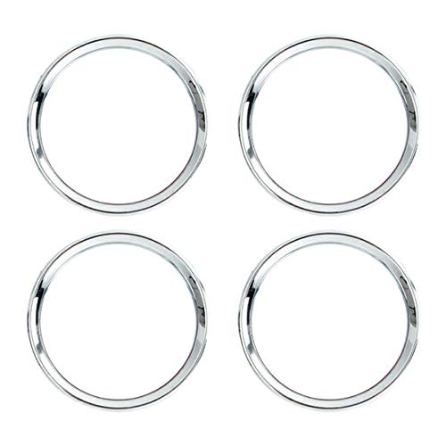 Notebook Compatible E12 Air Conditioning Ring Cover, Chrome Plated, Silver, Set of 4, Interior