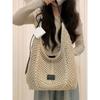 White Tiya Beeswax Rope Advanced Hand-Woven Bag Women's 2025 New Summer Large Capacity Single Shoulder Bucket Bag