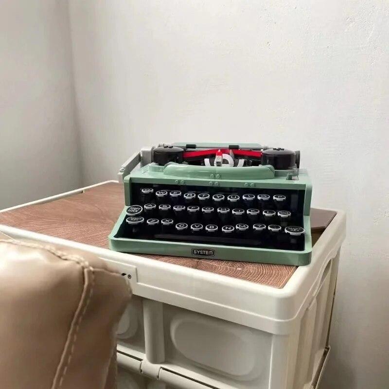 2078pcs Retro Typewriter Building Blocks Keyboard MOC 21327 Set Toys Bricks Writing Machine For Kids High Ideas Gift