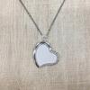 RubySub Ожерелье с подвеской в виде сердца со стразами Sublimation Necklace Ювелирные заготовки для подвесок