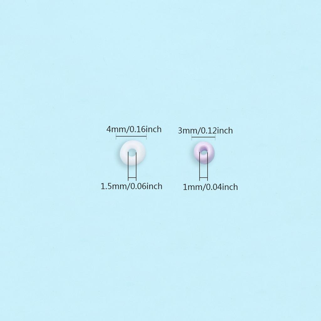 DIY Earrings Bracelet 3/4mm Necklace 300/500pcs Matte Handmade Accessories Jewelry Beaded Material Fashion Cream Rice Beads Accessories