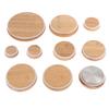 Wooden Jars Lids Silica Gel Circle Seal Up Lids Flower Wood Cover Canister