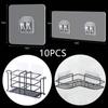 10PCS Transparent Hanging Shelf Hooks Wall Storage Rack Fixing Patch Strong Self-Adhesive Snap For Kitchen Bathroom Gadgets
