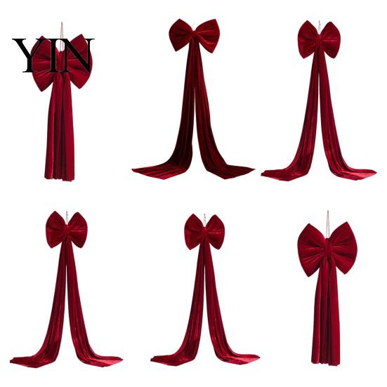 Birthday Stage Decoration Large Burgundy Velvet Bow, Giant Hanging Wall Decor for Holiday Party Ornament Wedding Backdrop, Christmas Tree Topper,