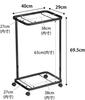 Стеллаж для стирки Yamazaki W40 x D29 x Башня с тележкой 3350, 2-уровневый, Черный, Прибл.. В69,5 см, Серия, Колесики,