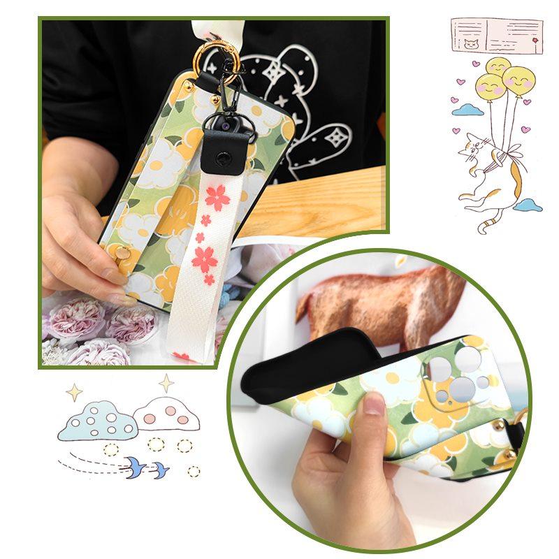 Back Cover Wristband Phone Case For Samsung Galaxy A510/A5 2016/SM-A510F Anti-dust Kickstand Waterproof Flower Durable