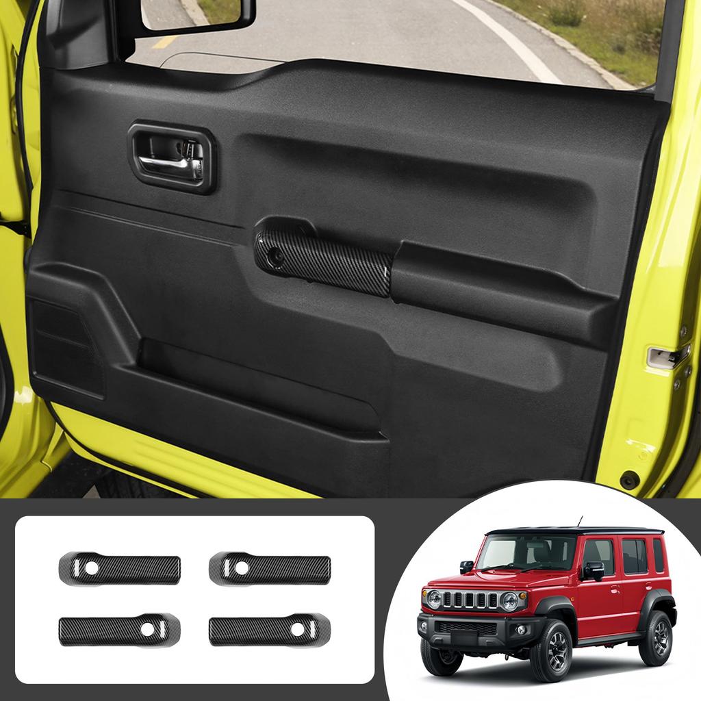 Kylorune Запчасти на заказ для Jimny и Jimny Sierra Ручка двери Ручка двери Внутренняя ручка двери Панель-крышка Углеродное волокно Jimny, Nomad, JB64/JB74W/JC74 -