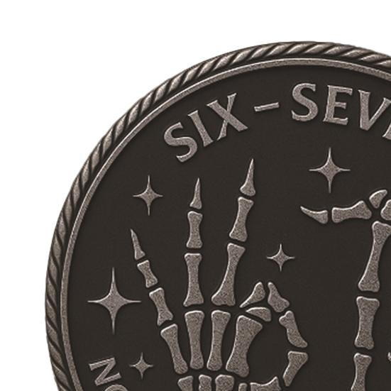 45815 Мем-монета Забавная Шесть Семь Коллекционная монета Двусторонняя Монета-вызов со Звездой И Рукой