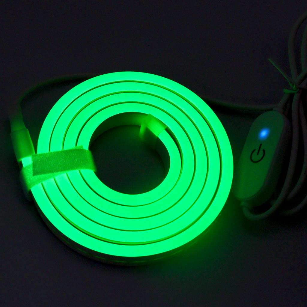 5M Neon Light Strip Touch Control Flexible Neon  USB Silicone Soft Light Waterproof Light Bar for Outdoor Holiday Party Lighting