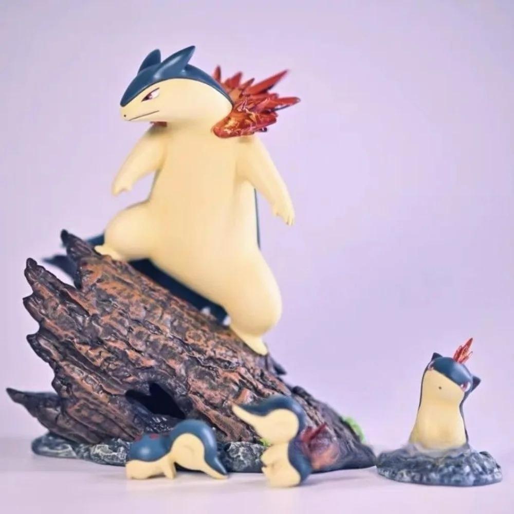 Anime Pokemon Adventure Figure Typhlosion Combination Action Figures Pvc Statue Collection Model Toys Gifts 13cm/5.12in