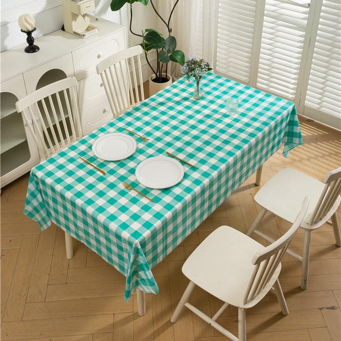 Водонепроницаемая скатерть Nordic Checkered из ПЭВА - Маслостойкая, Не требует стирки, Современный коврик для пикника и вечеринки