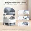 Умный лоток для кошек Crigge MINI-C, Открытая конструкция, Система самоочистки, Управление через приложение WiFi, Отслеживание здоровья, Ультратихая работа 35 дБ