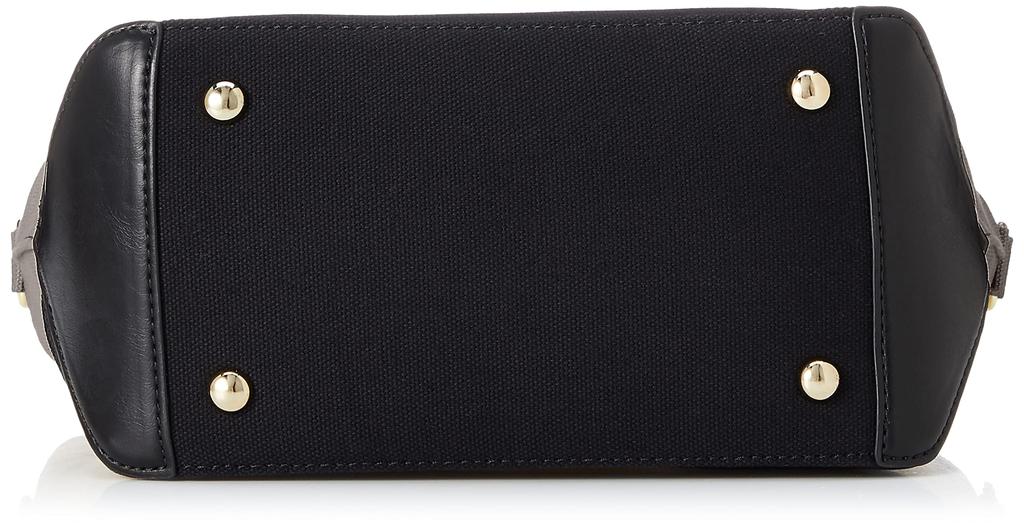 Сумка-тоут Hills Polo Canvas через плечо BH1006N Серый x Черный [Beverly Club] (с ремешком) Женский