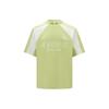 Reebok Color Block Fashion Letter Print Loose Knit Crew Neck Short Sleeve T-Shirt Unisex Tops Lime-Green 24SRM415UG01