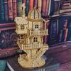 3D деревянная модель-пазл домика на дереве, деревянная лесная хижина-вилла, многоэтажный купольный building assembly model, ручной DIY creativ