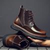 Мужские мотоциклетные ботинки Мартин из натуральной кожи для мужчин, уличная одежда, винтажные повседневные боты из коровьей кожи, уличная инструментальная пустынная обувь