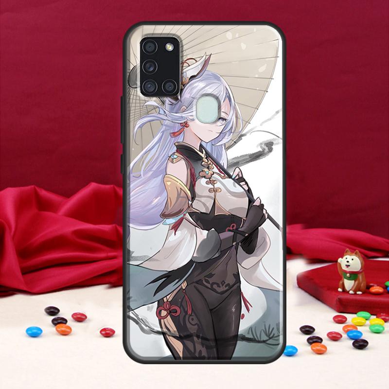 Чехол Genshin Impact Shenhe для Samsung Galaxy A34 A54 A14 A71 A51 A31 A11 A12 A22 A32 A52 A72 A50 A13 A53