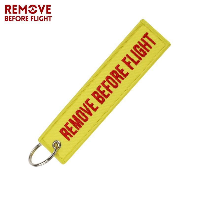 Remove Before Flight Key Chains Yellow Key Chains Aviation Gifts