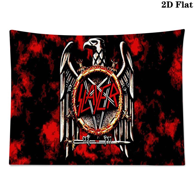 Настенный гобелен группы Slayer Эстетичный настенный подвес Печатная тканевая одеяло Декоративные гобелены для спальни гостиной Домашний декор