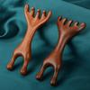 1Pc/2Pcs Deer Antlers Wood Therapy Massage Comb Sandalwood Health Care Body Meridian Massage Comb